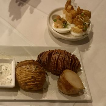 Steak 44 - Crispy Hasselback Potato and Crispy Shrimp Deviled Eggs - Steakhouses Near Me - Phoenix, Arizona