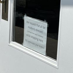 Redbud - Sign on their door.