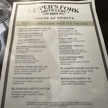 Leiper's Fork House of Spirits - Menu - Whiskey Bars Near Me - Franklin, Tennessee Leiper's Fork House of Spirits - Menu - Whiskey Bars Near Me - Franklin, Tennessee