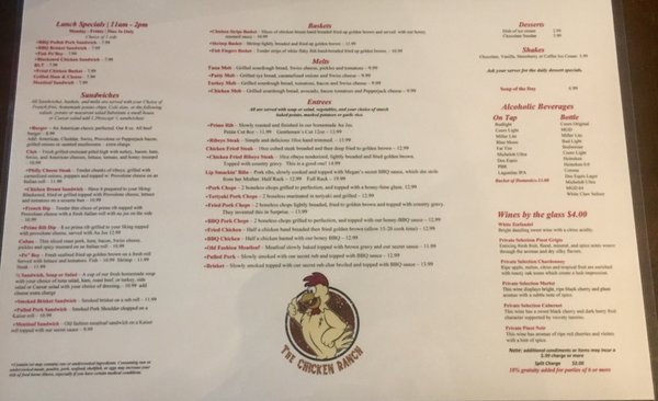 Menu photo 6 The Chicken Ranch Surprise, AZ