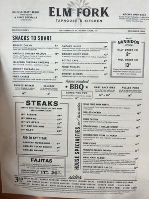 Menu photo 8 Elm Fork Taphouse & Kitchen Hickory Creek, TX Menu photo 8 Elm Fork Taphouse & Kitchen Hickory Creek, TX