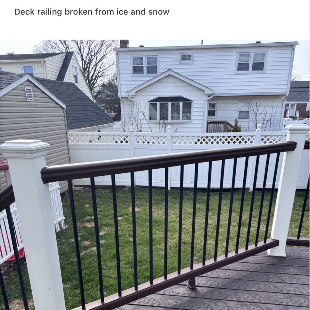 Superior Fencing - Broken and fixed railing - Fences & Gates Near Me