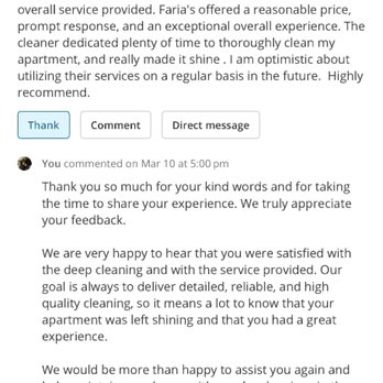 Faria’s Cleaning Services - Client review - Office Cleaning Near Me Faria’s Cleaning Services - Client review - Office Cleaning Near Me