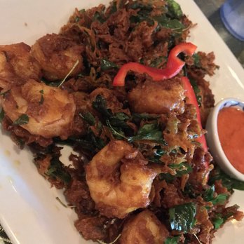 Jitlada - Deep fried shrimp with spinach - Thai Near Me - Los Angeles, California Jitlada - Deep fried shrimp with spinach - Thai Near Me - Los Angeles, California