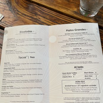 Playa - Playa ala carte tacos and entrees - Mexican Near Me - Mill Valley, California