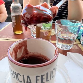 La Pancia Felice - Panna Cotta w/ berry sauce - Italian Near Me - Rome, RM La Pancia Felice - Panna Cotta w/ berry sauce - Italian Near Me - Rome, RM