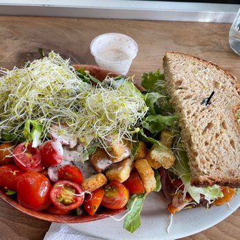 Mezzo - Salad (left) and B.L.T.A. (right) - Sandwiches Near Me - Berkeley, California Mezzo - Salad (left) and B.L.T.A. (right) - Sandwiches Near Me - Berkeley, California