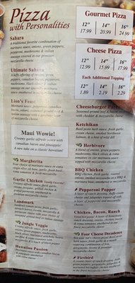 Menu photo 5 Sahara Pizza Lake Stevens, WA