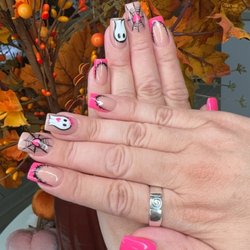 Finesse Nails and Spa - Girly ghost  nails