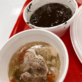 Pinoy Market & Cafe - two bowls of soup and a plate of meat - Filipino Near Me - Manassas, Virginia Pinoy Market & Cafe - two bowls of soup and a plate of meat - Filipino Near Me - Manassas, Virginia