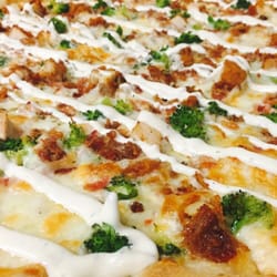 Mario & Frank's Pizza & Subs No 1 - Special order brocoly bacon and ranch on a white pizza !