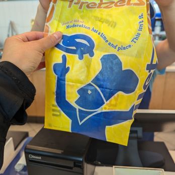 Wetzel's Pretzels - The perfect handoff! - Pretzels Near Me - Santa Clara, California