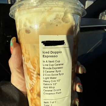 Starbucks - Customized latte - Coffee & Tea Near Me - Hanover, New Jersey