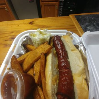 Greedy's - Polish boy with fries sauce in side - Soul Food Near Me - Cleveland, Ohio Greedy's - Polish boy with fries sauce in side - Soul Food Near Me - Cleveland, Ohio