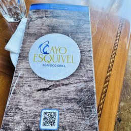 Menu Cover Cayo Esquivel fresh seafood, coastal vibes, and a menu full of good choices. Menu Cover Cayo Esquivel fresh seafood, coastal vibes, and a menu full of good choices.