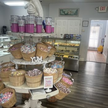 Seaside Mermaid - Taffy set up! You can fill a bag for $10 - Coffee & Tea Near Me - Oak Island, North Carolina