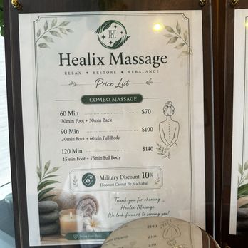 Healix Massage - Price - Massage Near Me - Meridian, Idaho Healix Massage - Price - Massage Near Me - Meridian, Idaho