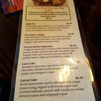 Benson's Tavern - Dessert menu - American Near Me - Reading, Ohio