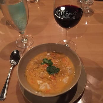 The Fat Snook - Thai style fish soup with a glass of wine #yum! - Seafood Near Me - Cocoa Beach, Florida The Fat Snook - Thai style fish soup with a glass of wine #yum! - Seafood Near Me - Cocoa Beach, Florida