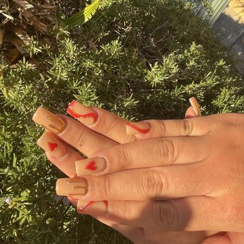 Nail Tips - Dip nails with natural tips - Nail Salons Near Me - Las Vegas, Nevada