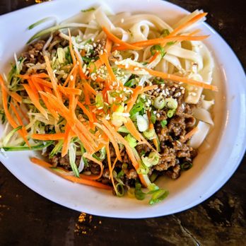 Typhoon Noodle - Jing jing pork noodles - quite tasty! - Asian Fusion Near Me - Asheville, North Carolina Typhoon Noodle - Jing jing pork noodles - quite tasty! - Asian Fusion Near Me - Asheville, North Carolina