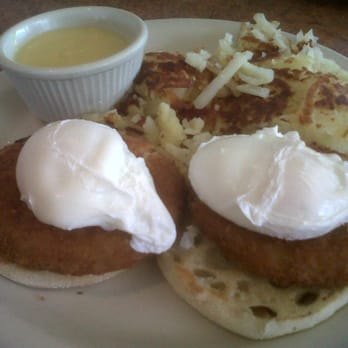 Bill's Cafe - Crab Cakes Benedict (with Hollandaise Sauce on the side) - American Near Me - San Jose, California