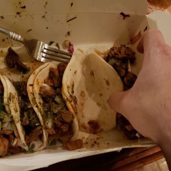 Brick and Flour - 1 taco is empty. I think at $2.75. The other 2 tacos we smashed int he side. Making a mess. - Mexican Near Me - Glendale, California Brick and Flour - 1 taco is empty. I think at $2.75. The other 2 tacos we smashed int he side. Making a mess. - Mexican Near Me - Glendale, California
