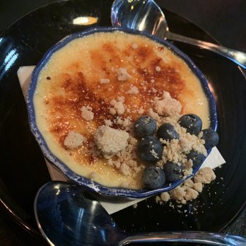 Lewis & Main - Creme brulee with brown sugar and blueberries - New American Near Me - Monroe, Washington