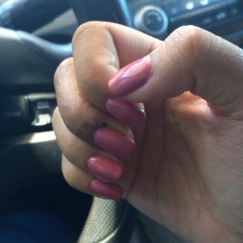 Spa Nails & Waxing - Dried blood on my middle finger from my manicure :( - Nail Salons Near Me - Pleasant Hill, California