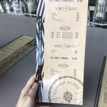 Copper Blues Rock Pub & Kitchen - Happy hour drinks menu. - Bars Near Me - Doral, Florida Copper Blues Rock Pub & Kitchen - Happy hour drinks menu. - Bars Near Me - Doral, Florida