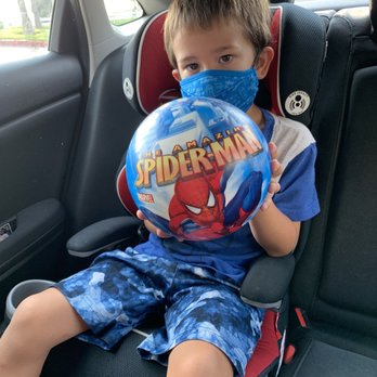 Ken's Ice Cream Parlor - M & His Spider-Man Ball (gift from a generous customer) - Ice Cream & Frozen Yogurt Near Me - Carson, California