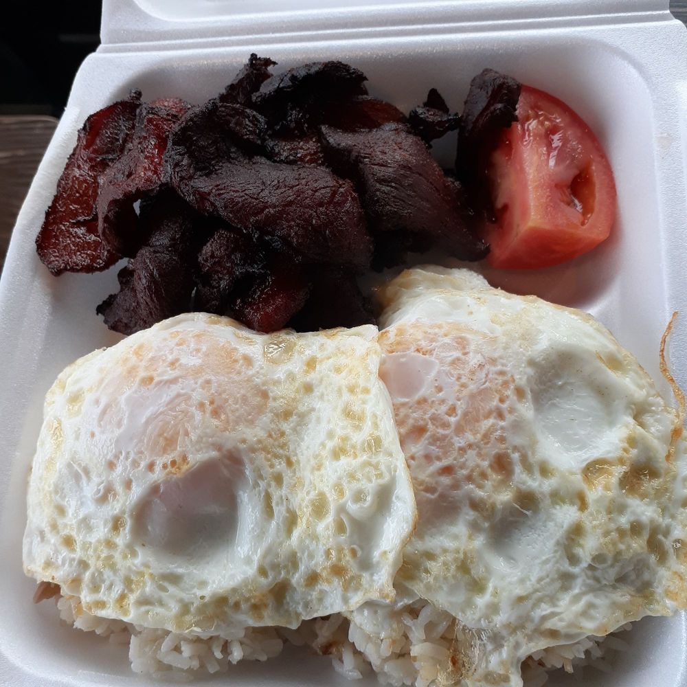 Tita Celia's - Tocino (a bit overdone), tomato, rice, and eggs - Filipino Near Me - Carson, California Tita Celia's - Tocino (a bit overdone), tomato, rice, and eggs - Filipino Near Me - Carson, California