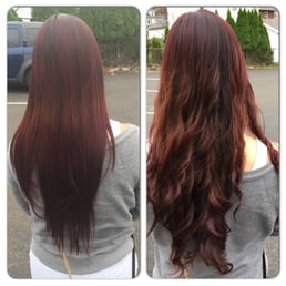 Before & after digital rolling perm