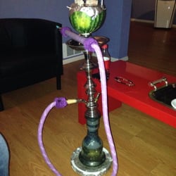 Cloud 9 Hookah Lounge - Watermelon bowl. They did an excellent job on carving and creating the bowl for the hookah.