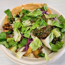 Naf Naf Grill - Bowl with spicy hummus and chicken shawarma