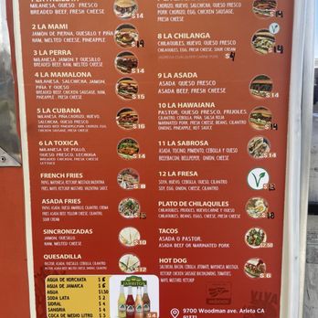 Tortas Chuy Jr - Menu - Mexican Near Me - Arleta , California
