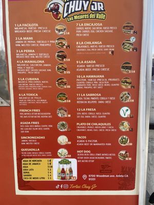 Menu photo 1 Tortas Chuy Jr Arleta , CA