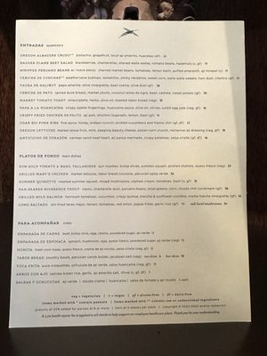 Menu photo 8 Andina Portland, OR