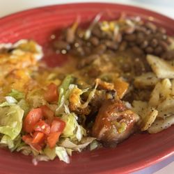 Baca Boys Cafe - Chile Relleno and eggs. Sorry it was half eaten. ;-)