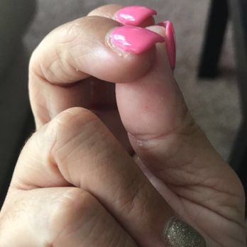Nail Palace & Spa - You can clearly see the tip does not fit. - Nail Salons Near Me - Concord, North Carolina