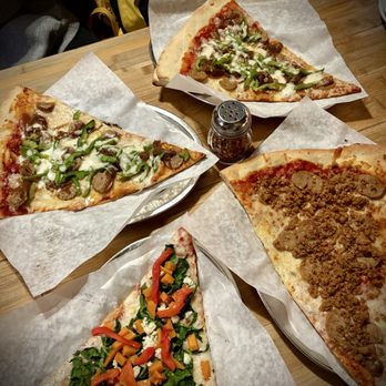 Talarico's Pizzeria - Drunken Sicilianx2, Southside, and Butternut Squash slices. - Pizza Near Me - Seattle, Washington Talarico's Pizzeria - Drunken Sicilianx2, Southside, and Butternut Squash slices. - Pizza Near Me - Seattle, Washington