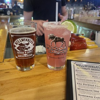 Bullwinkles - Later and huckleberry margarita - New American Near Me - West Yellowstone, Montana