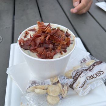 Sunsets At Pismo - Clam chowder with bacon and jalapeño. - Food Trucks Near Me - Pismo Beach, California Sunsets At Pismo - Clam chowder with bacon and jalapeño. - Food Trucks Near Me - Pismo Beach, California