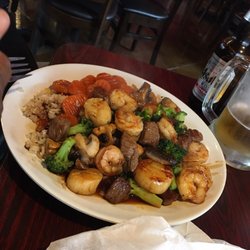 Hibachi steak shrimp and scallops