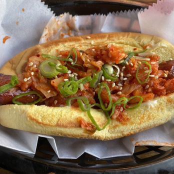 Purslane Eatery - Kimchi dog - Burgers Near Me - Wakefield, Rhode Island