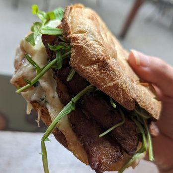 Dahlia Bakery - Same Breakfast Sandwich, different angle.  Just as delicious. - Bakeries Near Me - Seattle, Washington