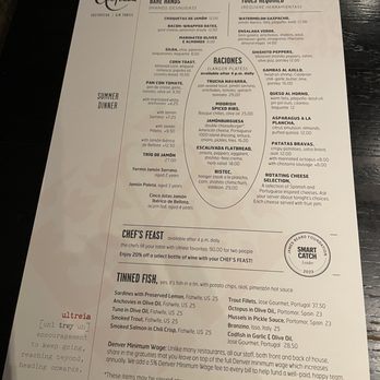 Ultreia - Menu - Tapas Bars Near Me - Denver, Colorado