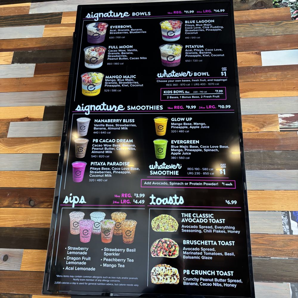 Everbowl - Menu - Acai Bowls Near Me - Ladue, Missouri