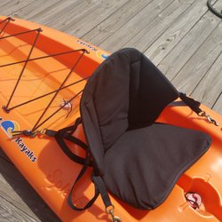 We feature Crescent kayaks with comfortable back rests.