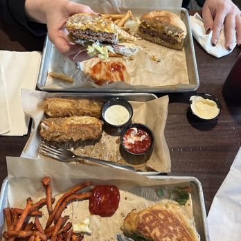 The Lakehouse - Lake house burger, fries. Ojai burger sweet potato fries. Mozzarella sticks. - Burgers Near Me - Fort Worth, Texas The Lakehouse - Lake house burger, fries. Ojai burger sweet potato fries. Mozzarella sticks. - Burgers Near Me - Fort Worth, Texas